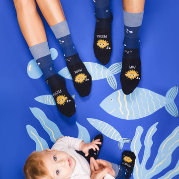 Pack Calcetín "Mami peZiosa" + Slippers Soft Azul