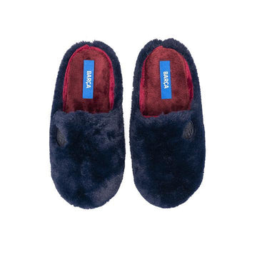 Zapatillas FC Barcelona Azul Suatex Pelo Largo