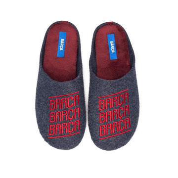 Slippers FC Barcelona Azul Barça Letras