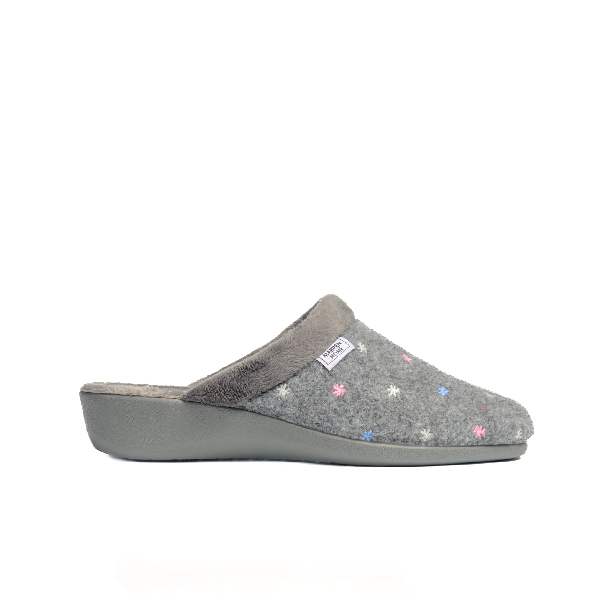 SLIPPERS CUÑA VULCANIZADO GRIS