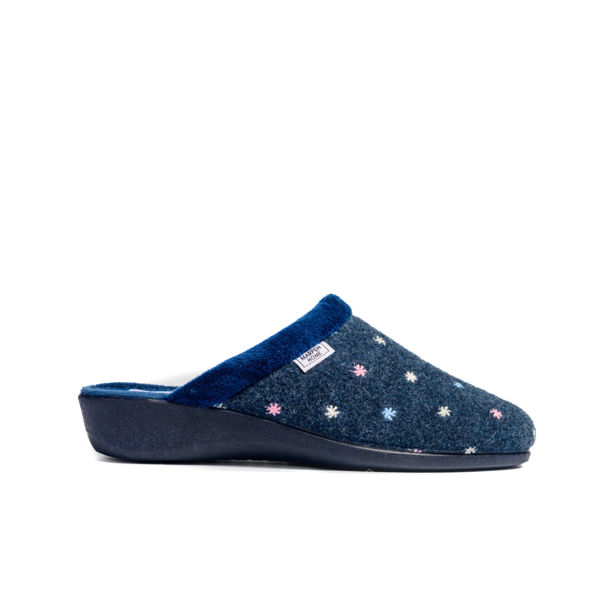 SLIPPERS CUÑA VULCANIZADO MARINO
