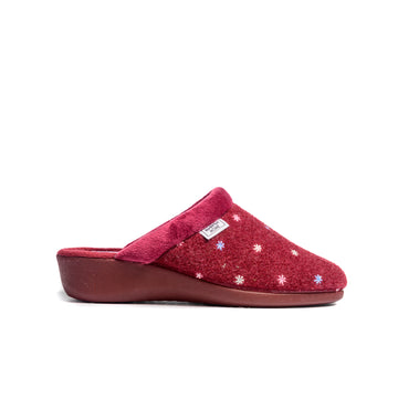 SLIPPERS CUÑA VULCANIZADO BURDEOS