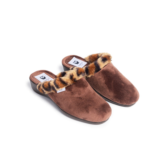 SLIPPERS CUÑA MARRON