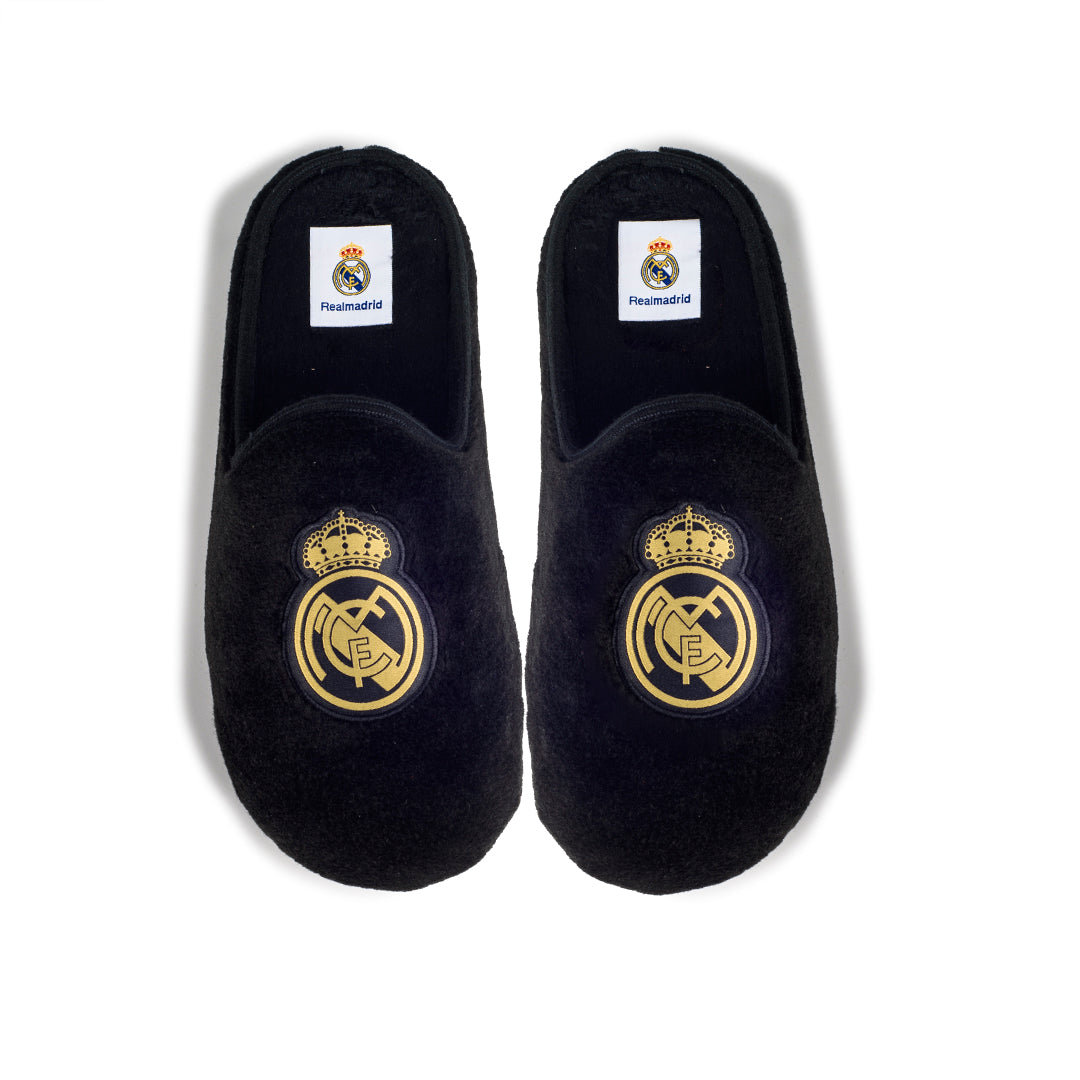 Zapatillas de casa Real Madrid Oficiales Temporada 24-25 en Suatex Negras