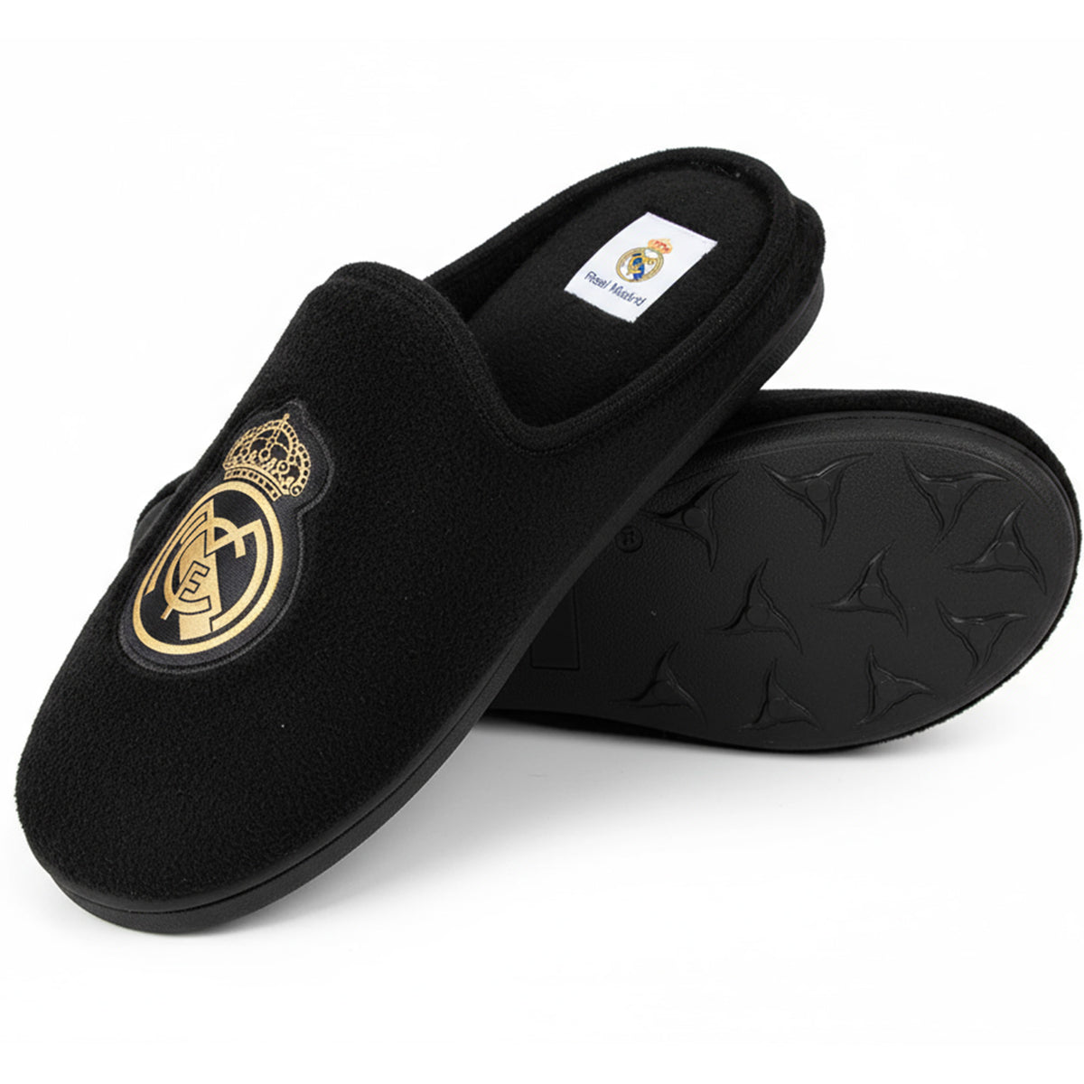 Real Madrid Suatex Negro – vista de tres cuartos