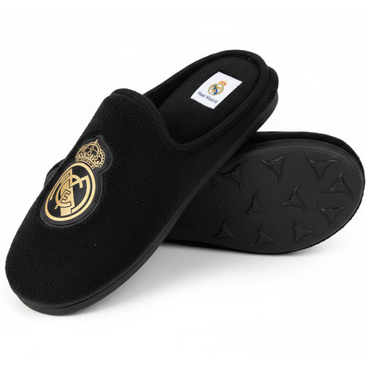 Zapatillas de casa Real Madrid Oficiales Temporada 24-25 en Suatex Negras