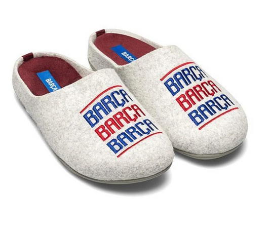 Slippers FC Barcelona Gris Barça Letras