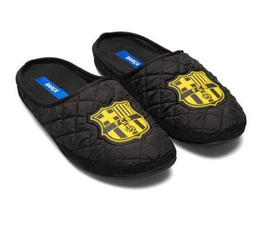 Slippers FC Barcelona Acolchadas Amatista Negro