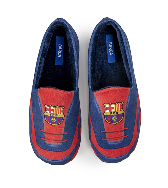 MARPEN SLIPPERS Pantofole Invernali Ufficiali FC Barcelona Con Tacco - Unisex, Modello Aperto Blaugrana, Taglia 46