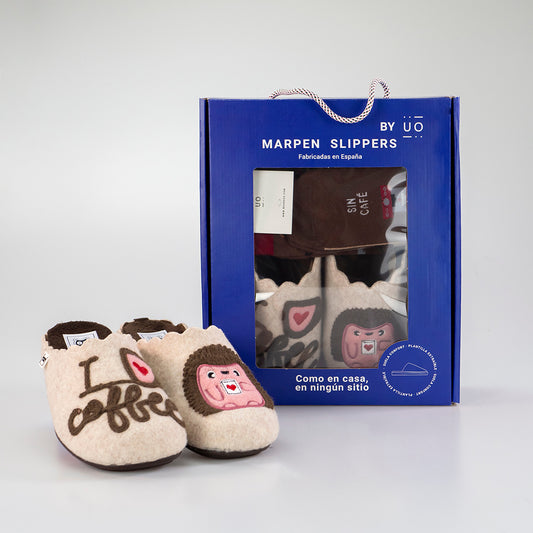 NUEVO Pack Calcetín "Sin Café No Me Espresso" + Slippers I Love Coffee