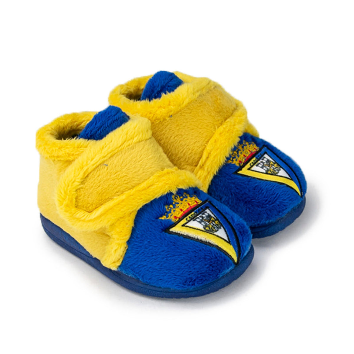Cádiz CF Botitas Niño con Escudo – vista de tres cuartos