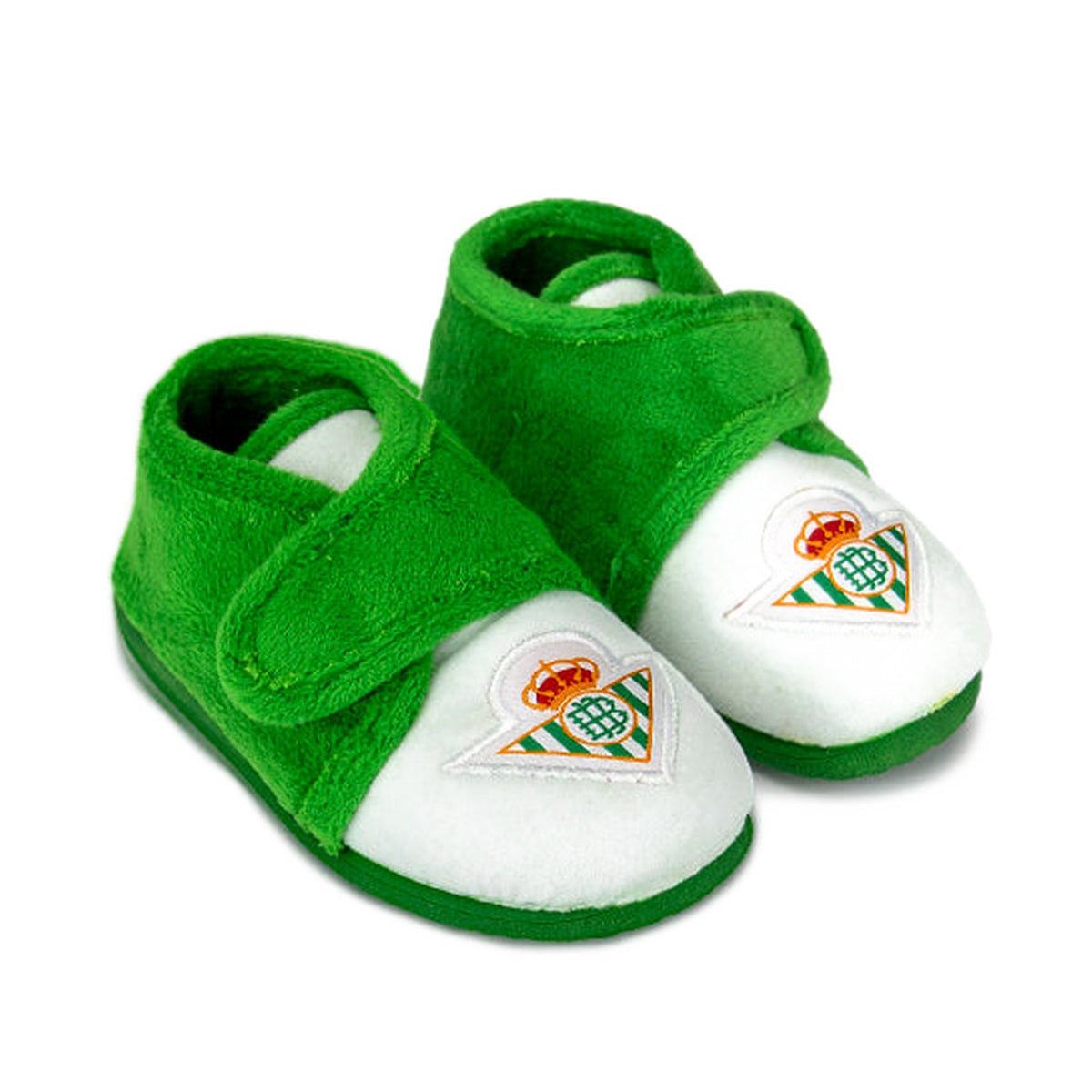 Real Betis Botitas Niño con Escudo – vista de tres cuartos