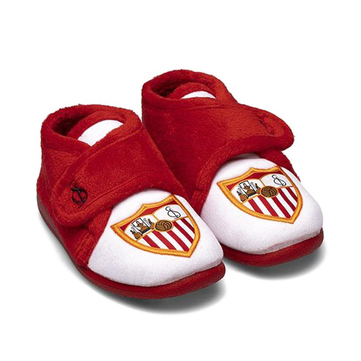 Sevilla FC Botitas Niño Escudo – vista de tres cuartos
