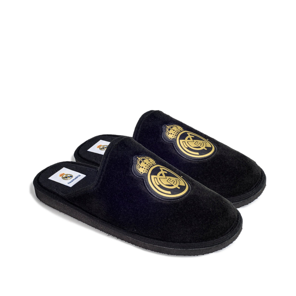 Real Madrid Suatex Negro (Suela Ligera) – vista de tres cuartos