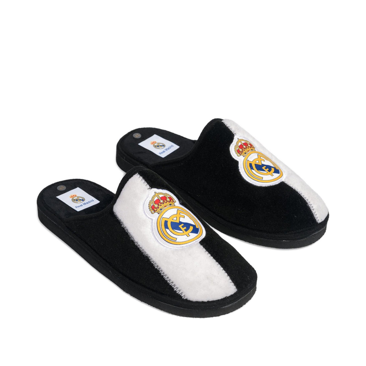 Real Madrid Bicolor Negro (Suela Ligera) – vista de tres cuartos