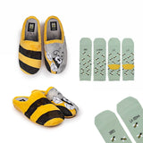 Calcetin "Eres la reina" + Slippers Abeja Amarillo