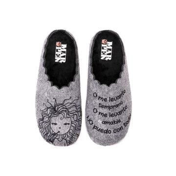 Slippers Wake Up Gris