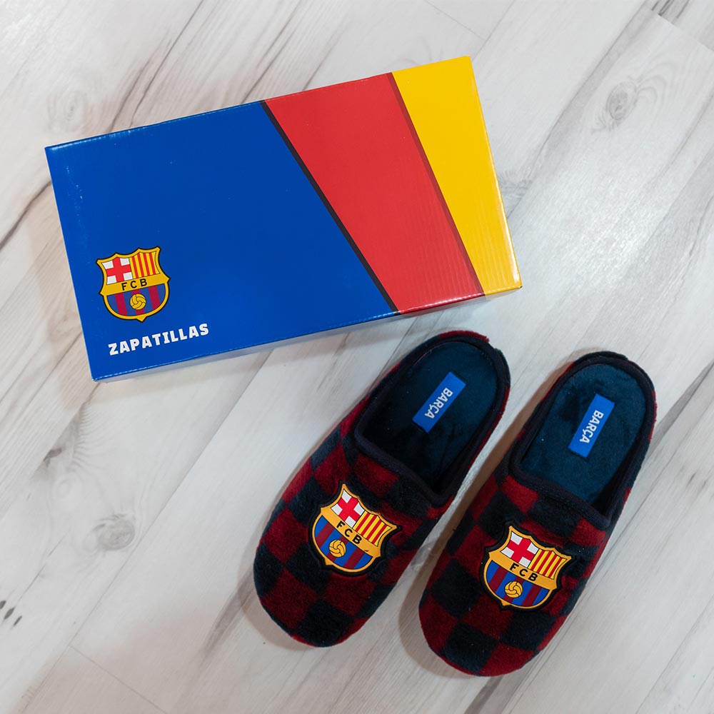 Zapatillas de FC Barcelona Cuadros Oficiales – MARPEN SLIPPERS